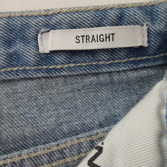 O'Neill Cropped Jeans Women's Size 29 Blue Distressed Denim Button Fly Straight - Picture 8 of 11